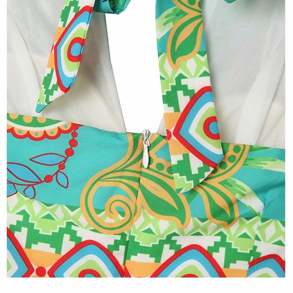 Women'’s Sleeveless Party Printed Floral Jumpsuit - Picture 7 of 7